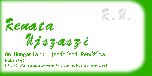 renata ujszaszi business card